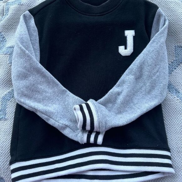 Janie & Jack boys sweater black white 3 - Picture 1 of 5